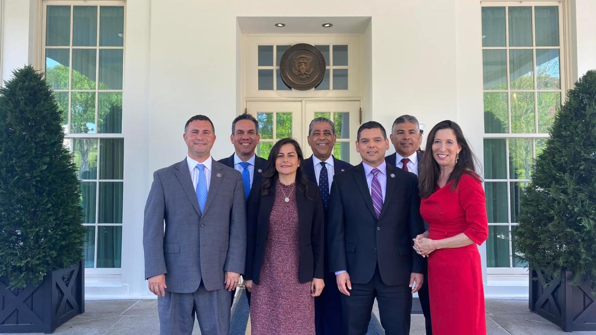 CHC members outside of the White House