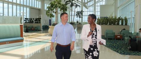 Rep. Soto walking through MCO
