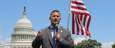Darren Soto stands in front of the U.S. Capitol 