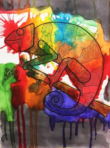 Multicolor Chameleon by David Buell