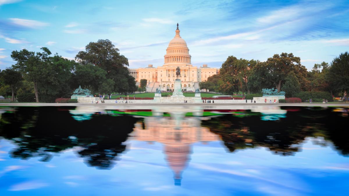 U.S. Capitol Building and Reflecting Pool