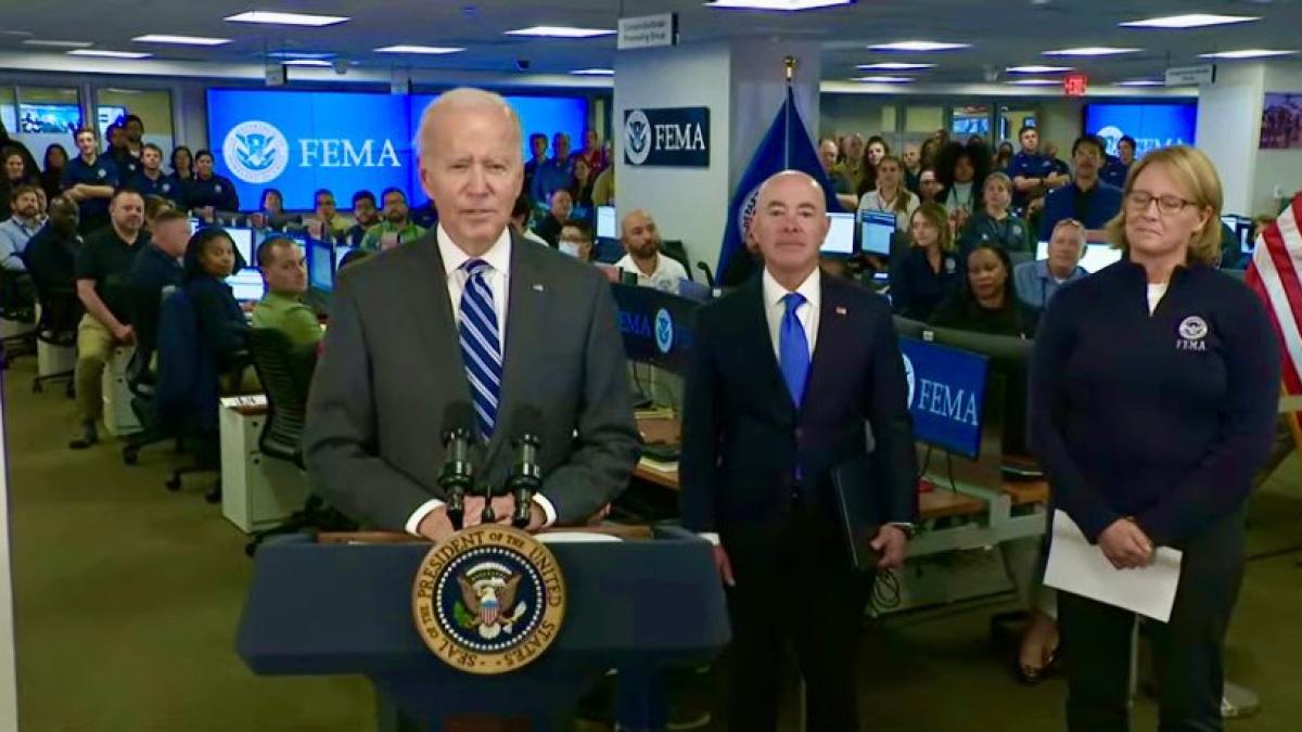 President Biden at FEMA