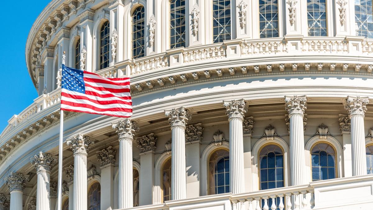 Capitol with American Flag