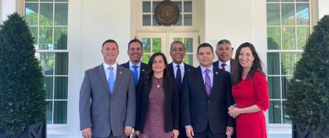 CHC members outside of the White House