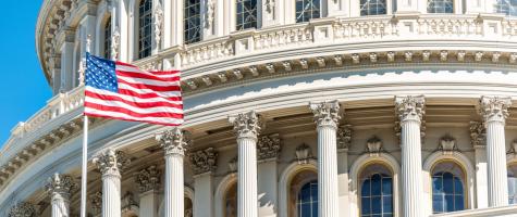 Capitol with American Flag